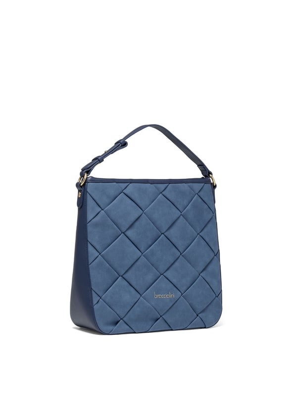 Bolso bandolera para mujer. El cierre es con cremallera. Los bolsillos internos son uno con cremallera y otro abierto. Los bolsillos externos están ausentes. La bandolera es de ecopiel. El mango es de ecopiel. Hay un compartimento interno. El material exterior es 100% Poliuretano. Internamente es 100% Poliéster. Medidas: 30x32x12 cm. Producto de moda