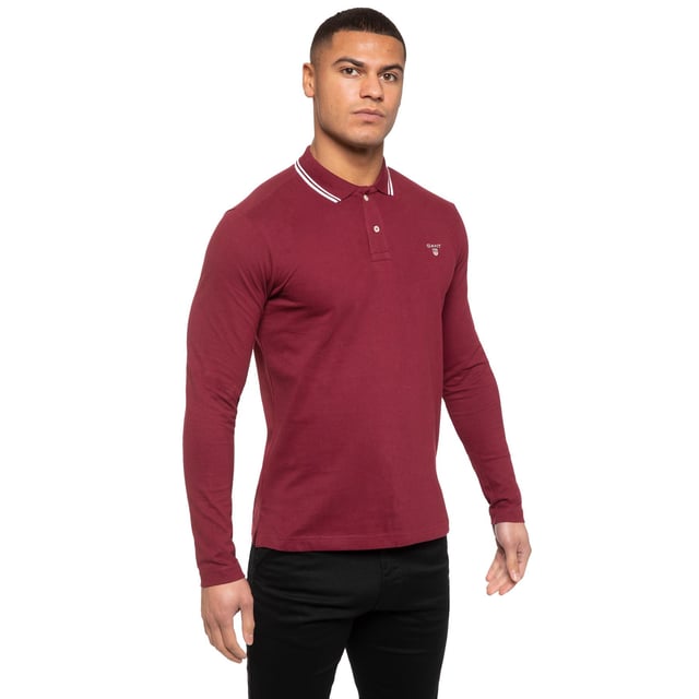 Gant Mens Long Sleeve Polo Shirts