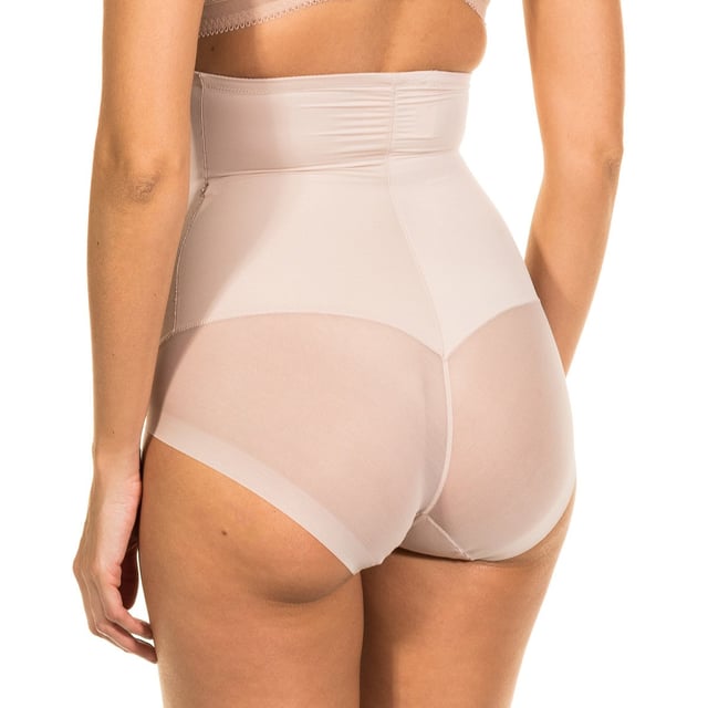 Secrets Silhouette Girdle Janira
 Without rubber closure for fastening.
 Thong effect that reduces up to one size.
 Perfect silhouette effect.
 Semi-transparent back bottom.
 Comfortable and breathable fabric, does not leave a mark.
 Elastic fabric.
 Inner lining at the bottom.
 Seams seen in tone.
 Composition: 75% Polyamide, 25% Elastane
 Care:
-Wash at a maximum temperature of 30º.
 -Do not use bleach.
 -Do not use an iron.
 -Do not use dryer.
 -Do not dry clean.