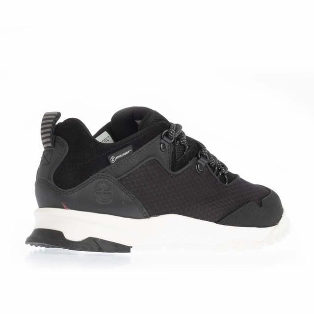 Womens Timberland Lincoln Peak Low Waterproof Hiking Shoes in black.- Leather upper.- Lace-up style.- Fully gusseted tongue.- Padded collar and tongue.- Gore-Tex waterproof technology.- ReBOTL Fabric lining.- Rubber lug outsole.- Ref: CA29A9