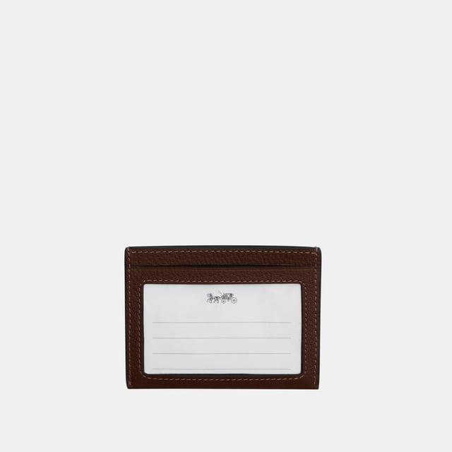 Slim ID Card Case in Pebbled Leather