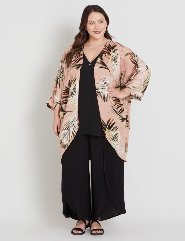 Womens Beme Batwing Kimono Plus Size