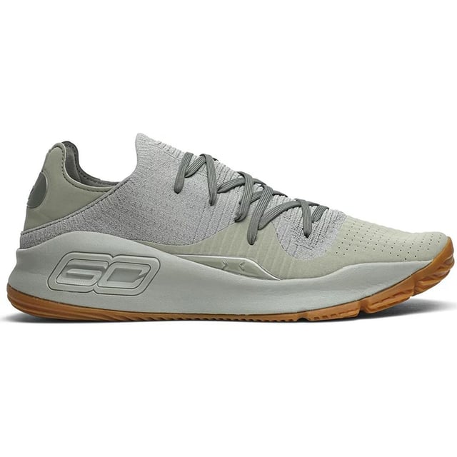 Under Armour Curry 4 Low Basketball Mens Green Trainers