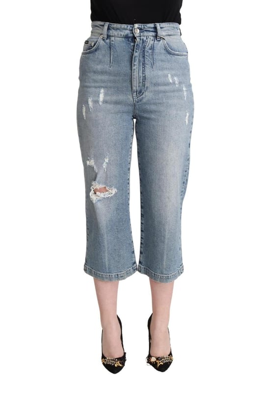 Model: Capri jeans
  Fit: Regular
  Color: Blue
  Zipper and button closure
  Logo details
  Made in Italy
  Material: 98% Cotton 2% Elastane