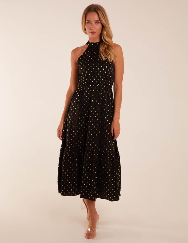 Blouson Halter Neck Dress