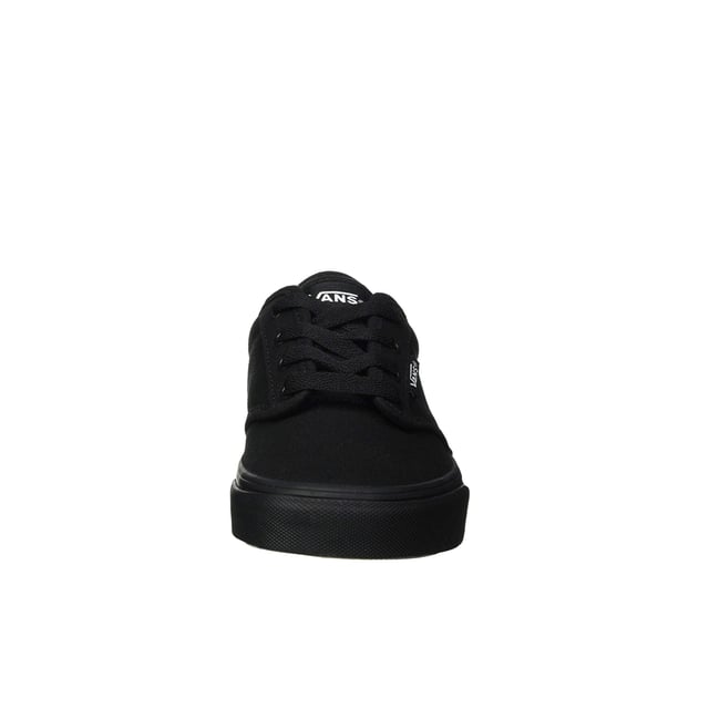Vans Atwood Low Top Lace-Up Black Canvas Kids Plimsolls KI5186 Vans Atwood Low Top Lace-Up Black Canvas Kids Plimsolls KI5186