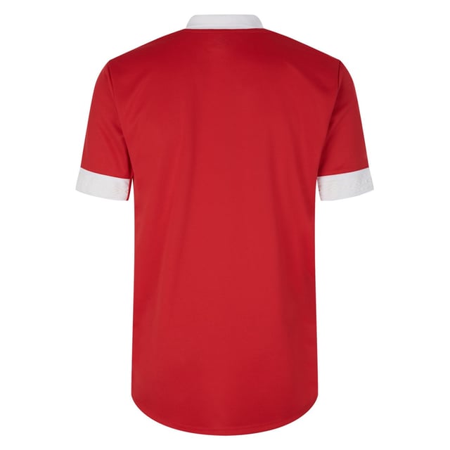 Material: Elastane, Polyester. Fabric: Micro Eyelet, Micro Mesh. Design: Stacked Logo. Cuff: Contrast. Neckline: Contrast, Flat Knit Collar, Ribbed, Turn Down Collar. Sleeve-Type: Short-Sleeved. Fabric Technology: Lightweight.