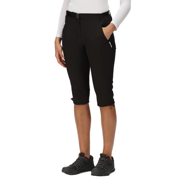 96% Polyester, 4% Elastane. Design: Plain. Pockets: 2 Front Pockets, 1 Cargo Pocket, 1 Back Pocket, Zip. Fastening: Button, Zip. Fabric Technology: Durable, Durable Water Repellent Finish, Isoflex. Belt Loops, Lightweight, Quick Dry, Stretch. Hem: Drawcord. Waistline: Part Elasticated. Contents: Belt.