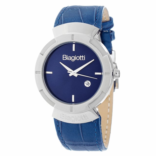 Laura Biagiotti LB0033M-02 - Reloj para hombre cuarzo acero inoxidable• material: acero inoxidable• cristal: minèral• pulsera: cuero• correa: plateado• resistencia al agua: 50 m (5 ATM)• tamaño de la caja: 40 mm