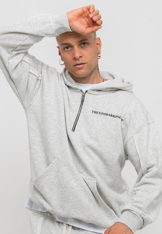 Tom Barron Heren trainingspak met kwart rits, oversize