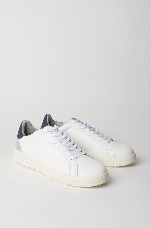 White Casual Leather Trainers