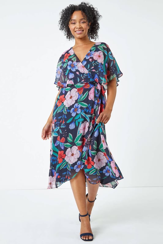 Petite cape cheap dress
