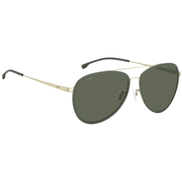 A touch of fun for your summer days, but nothing too out of the ordinary for a hugo boss collectible. Hugo boss Sunglass perfect for the summer Hugo Boss Gold 1466/F/SK AOZ QT Sunglasses, Lens Width = 61mm, Nose Bridge Width = 16mm, Arm Length = 145mm, Made In China Sunglasses, Sunglasses Case, Cleaning Cloth and Care Instructions all Included, 100% Protection Against UVA & UVB Sunlight and Conform to British Standard EN 1836:2005 Hugo Boss Gold Sunglasses 61QT BOSS 1466/F/SK	AOZ