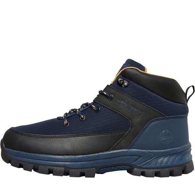 Product Detail:
Henleys mid profile lace up boots.
Branding to the tongue and side.
Synthetic and textile upper.
Textile lining.
Lace fastening.
Padded ankle and tongue.
Heel pull.
Grippy rubber sole.