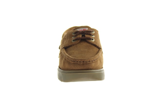 Patadas Lennon Slip-on Brown Suede cuero zapatos para hombre 1-15762