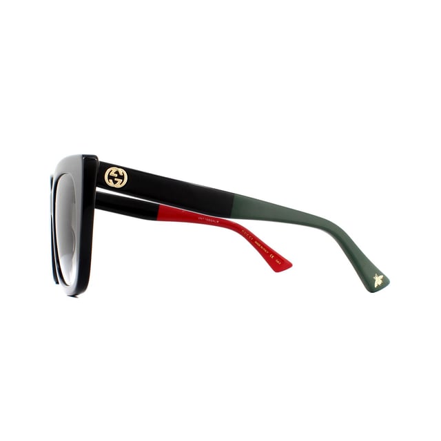 Gucci Cat Eye Womens Black with Red and Green Brown Gradient