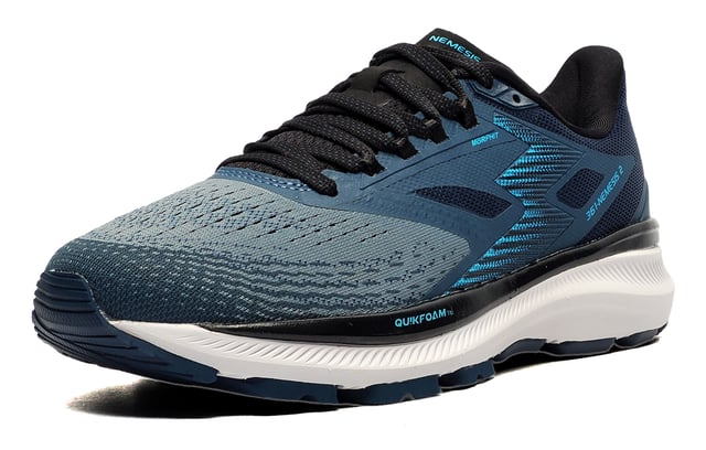 This top-tier running shoe, the 361 Nemesis, offers exceptional value for those seeking a high-end option without breaking the bank. Designed for durability and comfort, it provides optimal support and superior cushioning, making it perfect for all types of runners who need extra stability underfoot. True to its name, the 361 Nemesis excels in endurance and performance whether youre hitting the road or the gym. It features a unique double-layer textile and mesh upper that ensures full toe-to-heel ventilation for breathability during your runs. The secure lacing system has been thoughtfully adapted to provide both medial and lateral support, accommodating different foot shapes while maintaining essential stability in motion.
Additionally, the Nemesis boasts a new double-layer cushioned platform, with a top layer of full-length QU!KFOAM and a bottom layer of EVA. This combination enhances stability and provides a solid base for high-performance activities. The extended medial post helps slow the rate of roll upon ground contact, resulting in a smoother transition and improved running efficiency.

- Textile / Double-layer mesh mix upper enhances breathability
- Anatomical pressure free tongue design
- Soft textile lining for comfortable fit and feel
- Contoured heel design
- Easy on/off wear
- Perfect fit lace up closure
- OrthoLite comfort cushioned insole
- QU!KFOAM and EVA rubber blend midsole
- Durable outsole
- 361 branding