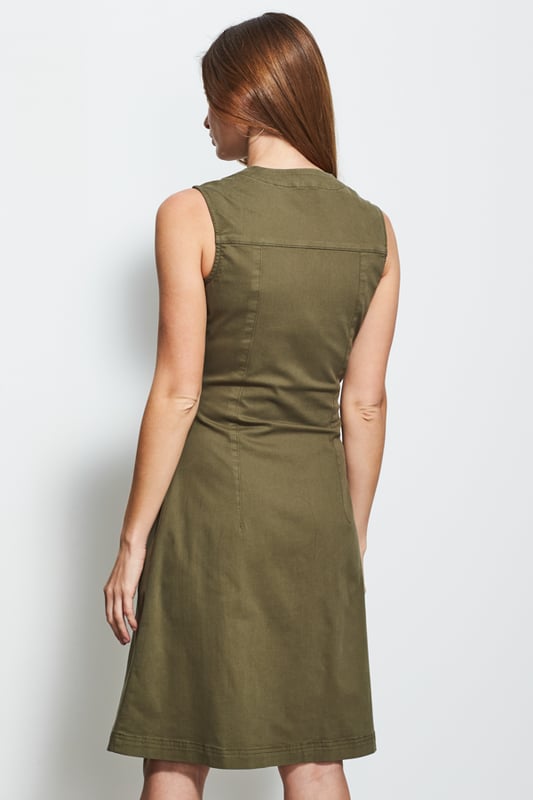 white christmas dresses Well Known Olive Green Denim Babydoll Dress, X-Large - The Mint Julep Boutique main image 1