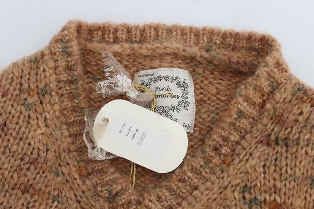 Brand new with tags
  100% Authentic Pink Memories
  Oversize fit
  V-neckline
  Brown color
  Made in Italy
  Logo details
  Material: 57% PC 20% WM 10% Wool 13% PA
Material: 57% PC 20% WM 10% Wool 13% PA