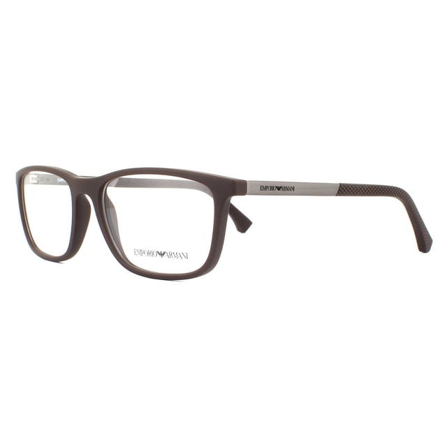 Las gafas de hombre Emporio Armani EA3069 5196 Rubber Brown son un modelo ligero y fácil de llevar fabricado en plástico de acetato. El logotipo de Emporio Armani adorna las patillas.