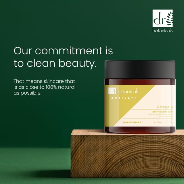 Dr Botanicals Activate Omega 3 Berry Moisturiser es un producto de belleza limpio que apuesta por ingredientes orgánicos y naturales. Con su mezcla de aceite de semilla de fresa y aceite de espino amarillo, esta fórmula tiene como objetivo hidratar y nutrir la piel, promoviendo un cutis sano y radiante.