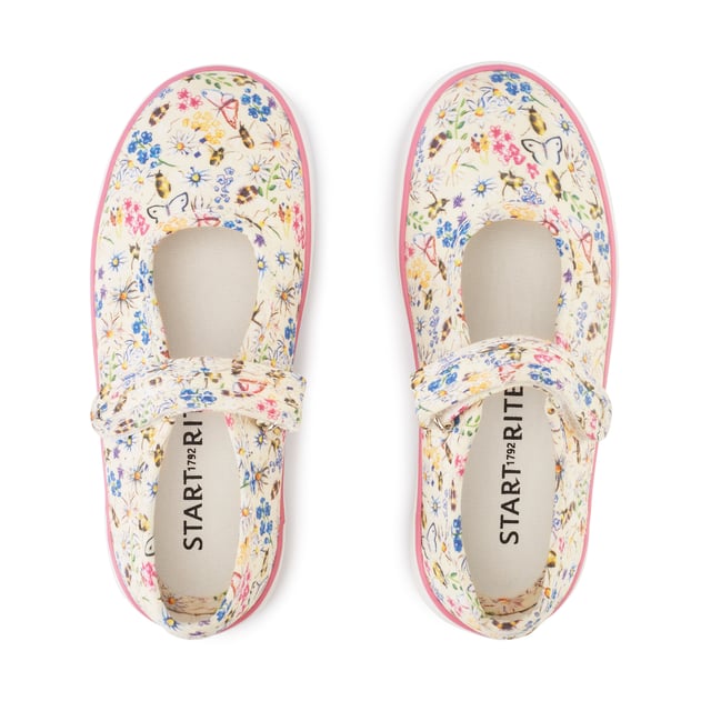 Cream floral shoes sales