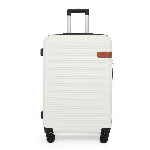 Upgrade uw reisuitrusting met onze Hardshell Cream Cabin Suitcases, ontworpen om duurzaamheid, stijl en functionaliteit te combineren. Of het nu gaat om zakenreizen of vakantieavonturen, deze lichtgewicht koffers bieden superieure prestaties met een strakke en moderne look. Kenmerken: Stevige ABS-constructie: Lichtgewicht maar duurzaam, biedt uitstekende bescherming voor uw bezittingen. 8 soepele dubbele wielen: Moeiteloze 360° manoeuvreerbaarheid voor stressvrij reizen door luchthavens en drukke straten. Veilig combinatieslot: Ingebouwd 3-cijferig slot voor verbeterde veiligheid en gemoedsrust. Telescopisch handvat: Ergonomisch ontworpen voor comfortabel gebruik. Volledig gevoerd interieur: Uitgerust met elastische spanbanden, een scheidingswand met rits en een gaasvak om uw spullen georganiseerd te houden. Beschikbare maten en specificaties: Cabine: Afmetingen: 36 x 22 x 56 cm Gewicht: 2,40 kg Capaciteit: 40L Medium: Afmetingen: 42 x 25 x 66 cm Gewicht: 3,40 kg Capaciteit: 61L Groot: Afmetingen: 48 x 28 x 75 cm Gewicht: 4,20 kg Capaciteit: 90L Het tijdloze ontwerp zorgt voor elegantie en maakt uw bagage gemakkelijk te herkennen. Of u nu licht reist met de cabinemaat of inpakt voor een lange reis met de medium en large, deze koffers zijn afgestemd op al uw reisbehoeften. - Let op: Selecteer de gewenste maat. Maten worden afzonderlijk verkocht, niet in sets.