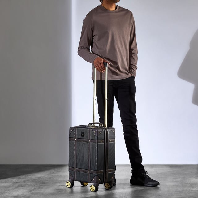 Introducing the Vintage Hard Shell Suitcase - a fusion of timeless aesthetics and modern functionality, exclusively designed for Modern Explorers. This trunk-inspired masterpiece marries classic charm with lightweight construction and robust durability.

Product Design Features:

Classic Meets Contemporary: The Vintage Hard Shell Suitcase seamlessly blends classic and contemporary design elements, embodying timeless elegance and modern convenience.
Effortless Mobility: With eight smooth-rolling wheels and a telescopic handle, this suitcase offers effortless gliding, ensuring you navigate through your adventures with ease.
Ultimate Protection: Crafted from impact-resistant hard shell ABS material, this suitcase provides ultimate protection for your belongings, while reinforced corners safeguard against the rigors of baggage handling.
Security Without Compromise: An integrated Travel Sentry-approved TSA combination lock ensures security without compromise, offering peace of mind throughout your journey.
Thoughtful Interior: Experience luxury within, featuring soft-touch lining, a mesh divider section, and a zipped pocket for organized packing. Additionally, a convenient zipped inside pocket and elasticated packing straps keep your belongings securely in place during your explorations.
Elevate your travel experience with the Vintage Hard Shell Suitcase - a symbol of style, durability, and convenience for the Modern Explorer.

Sizes:

Cabin: 55 x 35 x 22cm, 3kg
Medium: 68 x 45 x 26cm, 4kg
Large: 78 x 50 x 29cm, 5kg
Set of 3 Sizes: Cabin+ Medium+ Large. Note: This product comes in set of multiple sizes, and you will get all the sizes seen in the images
