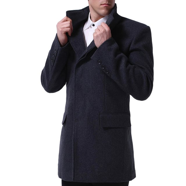 MODFUL Herren Kurzmantel Wollmix - Peacoat Slim Fit Für Business & Alltag