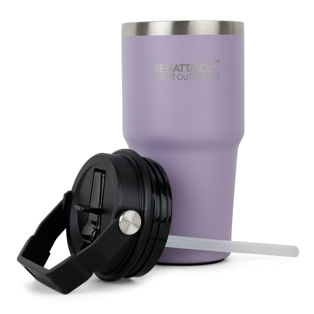 Material: 304 Stainless Steel. Durable. Carry Handle, Double Wall, Flip Up Straw, Insulated, Keeps Drinks Cold For 12 Hours, Keeps Drinks Warm For Up To 6 Hours, Leakproof, Non-Slip Base, Rubber Base, Thermulate Insulated. Design: Logo, Plain. Capacity: 0.6L.