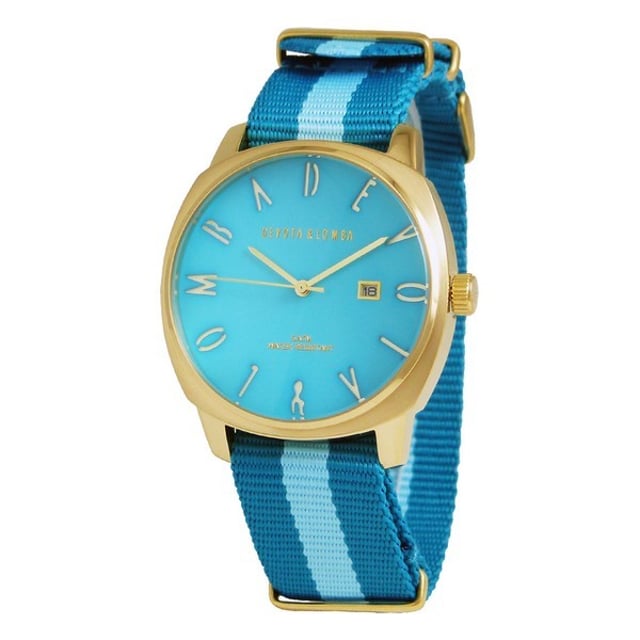 DEVOTA & LOMBA DL008MSPBLBL- Uhr Mann Quarz• Material: Edelstahl• Glas: Mineral• Armband: Nylon• Farbe: Gold• Wasserbeständigkeit: 50 m (5 ATM)• Gehäusegröße: 42 mm