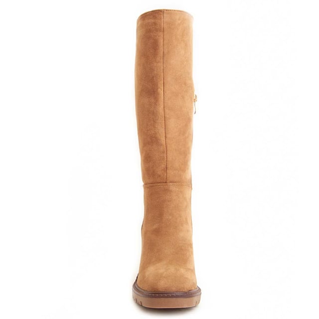 Hakkenlaarzen voor vrouwen. Comfortabele pasvorm. Gemaakt van veganistische materialen. Gemaakt door andere merken voor ons merk. Geschatte afmetingen: 9 cm hak, 32 cm schacht hoogte, en 12 cm schacht breedte.