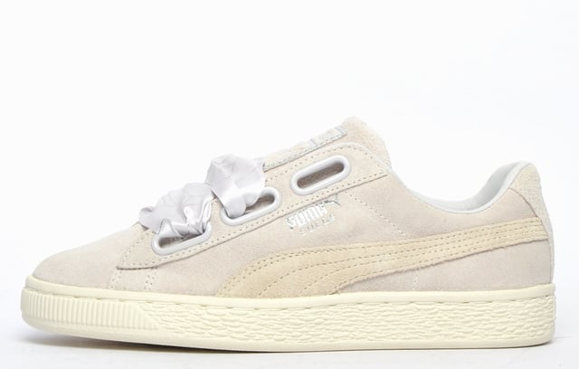 Puma suede top heart white