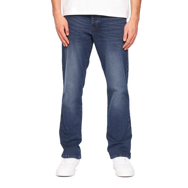 Material: Cotton, Polyester, PU. Fabric: Denim. Design: Logo. Pockets: 2 Side Pockets, 2 Back Pockets, 1 Coin Pocket. Fastening: Zip Fly. Belt, Belt Loops, Branded Buttons, Contrast Stitching. Waistline: Branded, Contrast Inner Waistband.