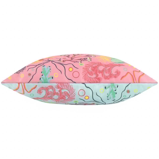 Elevate your outdoor space with the Reef Printed Outdoor Cushion, a striking blend of artistry and practicality. Featuring a contemporary design inspired by the vibrancy of marine life, this cushion invites a modern yet tropical touch to your patio or garden. The water-resistant fabric not only offers durability but also ensures easy maintenance with a simple wipe-clean feature. Its rich tones and intricate patterns make it a statement piece that effortlessly captures attention, designed for those who want to reflect their unique taste while adding value to their home. Bring comfort and style outdoors with a cushion your guests won't forget.