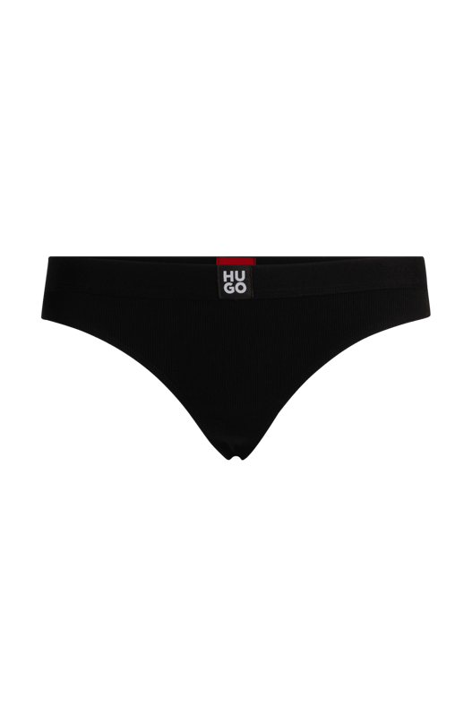 XS - XL - Exposed waistband elastic - Hugo stacked logo label stitched in the center front of the waistband elastic Regular-rise briefs in stretch modal with a ribbed structure  retro seams and a stacked-logo trim by HUGO. We regret that underwear is non-returnable due to hygiene reasons.