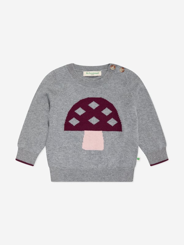 Introducing the luxurious Baby Sparrow Mushroom Knit Jumper in Grey by the bonnie mob, a chic addition for AW2024. Here's why it's essential:‚ Sophisticated Style: Elegant mushroom motif in a sleek grey palette ensures your child is the epitome of style.‚ Premium Comfort: Crafted from the finest materials to cradle your child in unmatched softness.‚ Versatile Design: Perfect for any gender, enhancing any outfit with its classic charm.Elevate your child‚ôs wardrobe with this exquisite piece. Order now &amp; elevate their style effortlessly!