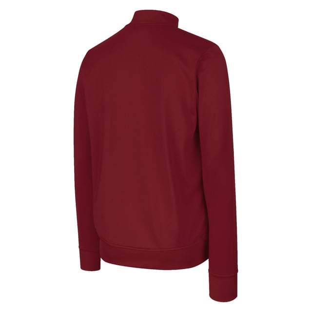 Material: 100% Polyester. Design: Stacked Logo. Cuff: Elasticated, Ribbed. Sleeve-Type: Long-Sleeved. Neckline: Ribbed Collar, Standing Collar. Pockets: 2 Side Pockets, Zip. Fastening: Zip. Hem: Elasticated, Ribbed.