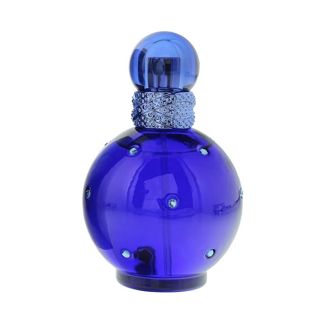 Midnight Fantasy is a floral fruity fragrance for women, which was created by Caroline Sabas and launched in 2006 by pop icon Britney Spears. The fragrance was the fourth to be launched from Britney's line and was targeted towards a younger audience. The fragrance contains top notes of Plum, Sour Cherry and Raspberry; middle notes of Orchid, Iris, and Freesia; with base notes of Vanilla, Amber and Musk. The scent is fruity, fresh, clean and sweet, with something of an edible like charm to it. The scent is suitable all year round, but shines in the cooler weather, which helps to subdue some of the sweetness.