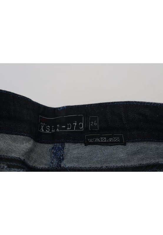 Dark Blue Low Waist Slim Fit Women Denim Jeans
  Brand new with tags
  100% Authentic ACHT Jeans
  Crafted from cotton
  Slim fit cut
  Zipper and button closure
  Logo details
  Material: Cotton