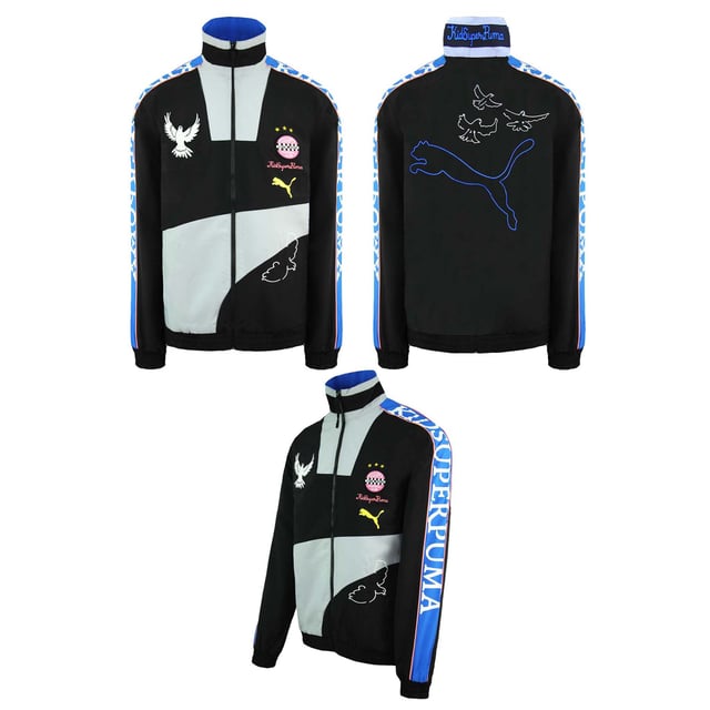 Puma x Kidsuper Studios Langarm Zip Up Blue Herren Track Jacke 598461 01