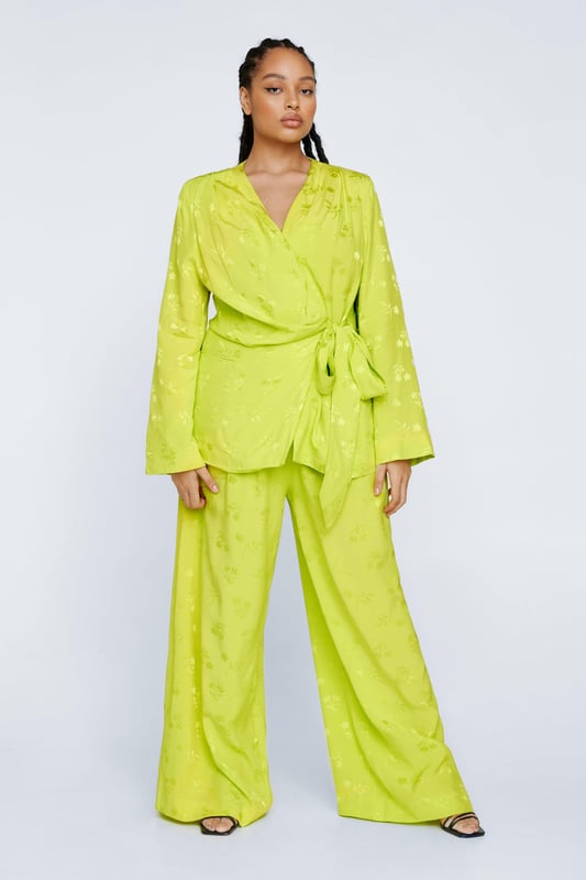 Plus size yellow wide leg pants shop