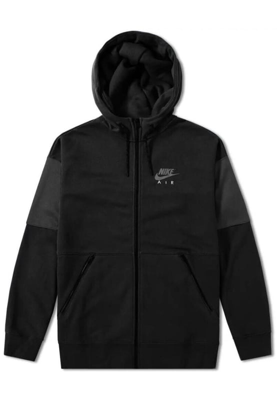 Nike Air Herren-Vollfleece-Trainingsanzug-Set.
3-teilige Kapuze mit hohem Halsausschnitt für Wärme und Bedeckung.
Abgesetzte Schulternähte bieten eine entspannte Passform.
Nike Air auf der Kapuze gedruckt.
Kapuze mit kontrastfarbenen Einsätzen.
Ein "Air"-Emblem auf der Kapuze.
Nike Air Jogger mit elastischen Bündchen und verstellbaren Kordelzügen an der Taille.
Nike Air Unterschrift und Swoosh Branding.
Jogger enthält zwei Seitentaschen und eine auf der Rückseite.
Weiches Fleece-Futter.