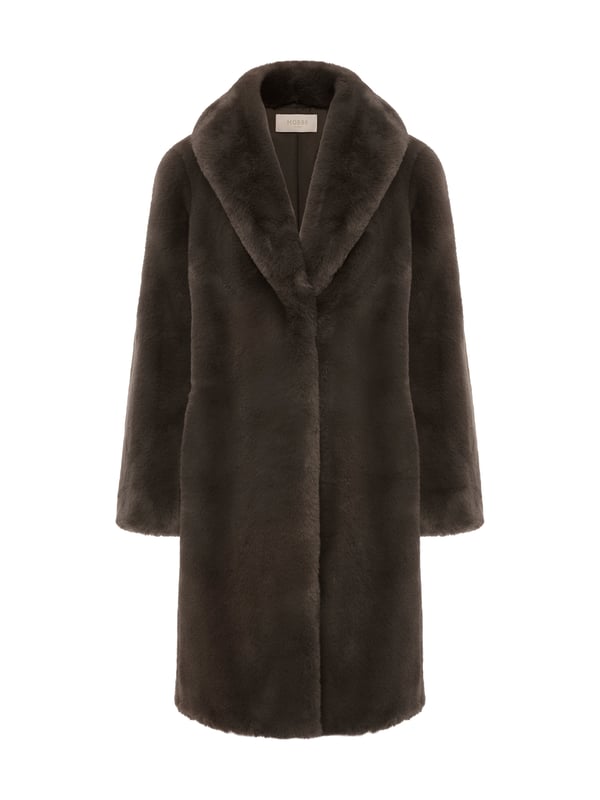 Wrap yourself in luxury with the Gabby Faux Fur Coat, featuring a sleek design that combines comfort and elegance for your casual outings and special events alike.