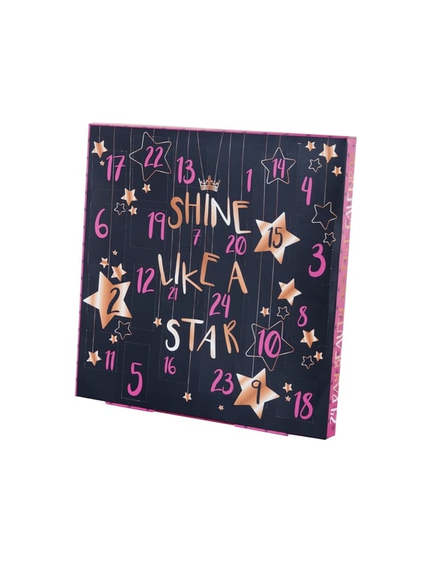 Make-up en accessoires adventskalender voor damesEen origineel cadeau om te geven aan een vriend(in), iemand in je familie of aan jezelf!Wij zijn helemaal verliefd op de Shine Like a Stard Sugar and Spice Adventskalender!Voor de eindejaarsvakantie heeft SDI-Paris HET ideale cadeau gevonden om op Kerstmis te wachten... of om onder de boom te leggen.Deze weelderige etui in de vorm van een kalender bevat de vlaggenschipproducten van het jaar.Verrassingen om zonder verder uitstel te ontdekken!Deze Beauty Adventskalender bevat:1 bedelarmband1 nagelvijl met 2 nagelriemschuivers1 blos1 compacte bronzer1 mascara1 haarspeld10 mono-bubbel oogschaduws2 glansjes3 potloden2 losse poeders, glitters3 borstels.Hoogte - Hoogte (mm)40Breedte - Breedte (mm)5Lengte - Lengte (mm)3