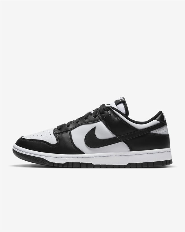TRUE TO YOUR CREW.
Created for the hardwood but taken to the streets, the Nike Dunk Low Retro returns with crisp overlays and original team colours. This basketball icon channels '80s vibes with premium leather in the upper that looks good and breaks in even better. Modern footwear technology helps bring the comfort into the 21st century.
Benefits
Premium leather in the upper has the perfect sheen and breaks in beautifully.
The modern foam midsole offers lightweight, responsive cushioning.
A padded, low-cut collar adds a sleek look that feels comfortable.
Bold colour-blocking throws it back to the original colourway inspiration: college team colours.
The rubber outsole with classic hoops pivot circle adds durability, traction and heritage style.
Product Details
Low-cut collar
Foam insole
Perforations on the toe
Colour Shown: White/White/Black
Style: DD1391-100