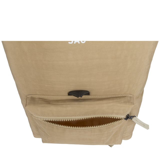 Our medium-sized backpack made in our Contore nylon fabric. This lightweight backpack has plenty of internal space as well as an external front single pocket and internal laptop sleeve (fits 13 inch Macbook Pro) for you to organise all your essentials. It's stylish design is discreet and adaptable enough to style with any outfit. The perfect bag for your every day commute or casual day-trip. Features: , Water Resistant, 13 inch padded laptop sleeve, Zip top opening to main compartment, Single front zip pocket with webbing loops, Internal zip pocket for smaller valuables, 2 Internal mobile phone slip pockets - Fits normal and plus size smart phones, 3 Internal pen slip pockets, ARTSAC seal of approval rubberised patch logo, Ergonomic contoured back panel, Adjustable padded backpack straps, Top grab handle, Medium model Style Ref: 52007 SAND