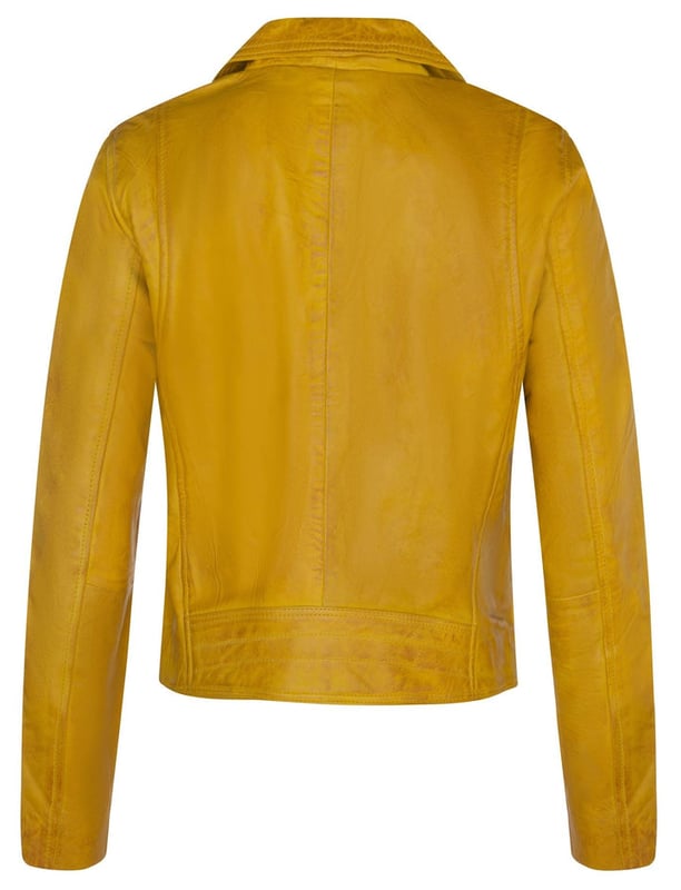 Elevate your style with our timeless best-selling jacket, celebrated for its minimalistic design that never goes out of fashion. Here's why it's a must-have:  
Iconic Minimalism: This jacket's enduring popularity stems from its understated elegance. Its front features just three subtle pockets, each adorned with hand-polished metal hardware zips, creating an effortlessly stylish and minimalistic look. 
Classic Brando Style: Emulating the iconic Marlon Brando jacket from the 1950s, it boasts a double-breasted design with a wide notched lapel and an off-centered YKK zip, paying homage to the timeless fashion icon. 
Color Variety: Choose from a range of colorways to suit your preferences, whether you opt for bold shades like yellow, red, and green, or classic hues like black, tan, and chestnut. 
Premium Material: Crafted from 100% premium ultra-soft nappa leather, this jacket offers both luxury and comfort. 
Tailored Fit: Designed with a slim fit and a shorter length, it complements your body's shape and provides a modern and flattering silhouette.  Furnished with three zipped exterior pockets and zipped cuffs, this jacket combines practicality with enduring style, making it a versatile addition to your wardrobe.
