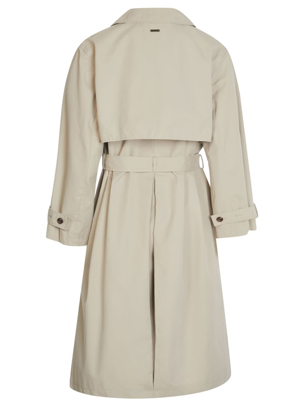 45% Polyester, 39% Baumwolle, 8% Nylon, 8% Polyurethan; Pepe Jeans Mantel; Modell: PL401762 910GRAYED; Hochwertige Verarbeitung; Klassischer Kragen; Knopfleiste; Zwei Taschen auf der Vorderseite; Abnehmbarer Gürtel; Pepe Jeans Logo Details