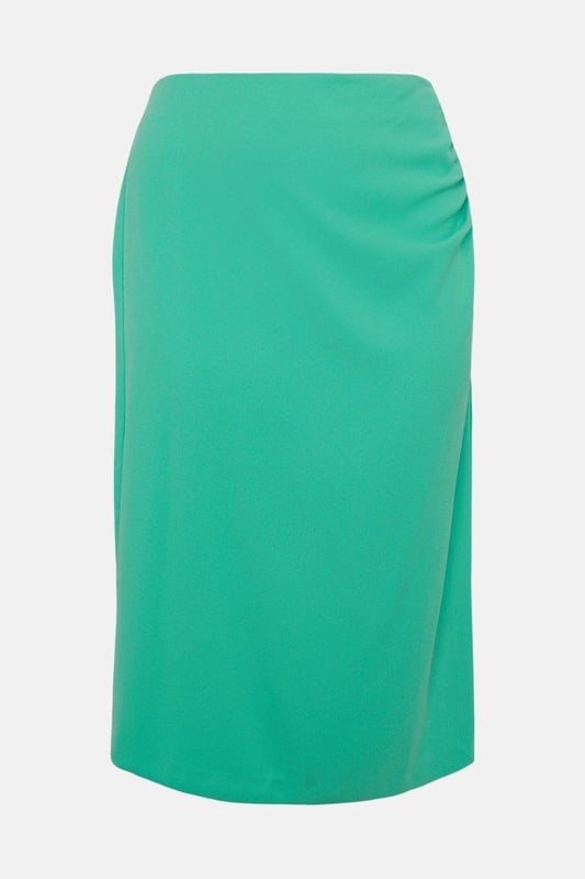 Plus Size Ruched Side Skirt